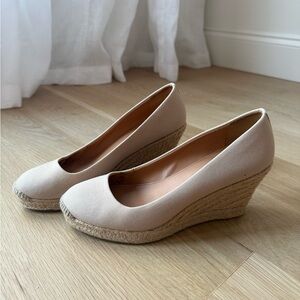 J. Crew Factory Classic Cream Espadrille Wedge Pumps - Women